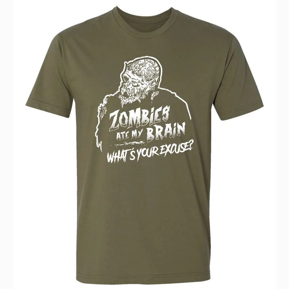 Zombies Ate My Brain - Military Green - 5