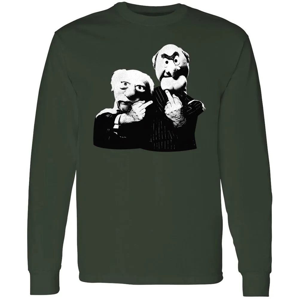 Statler and Waldorf Middle Finger - Forest Green - 4