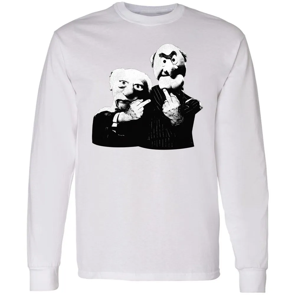 Statler and Waldorf Middle Finger - White - 5