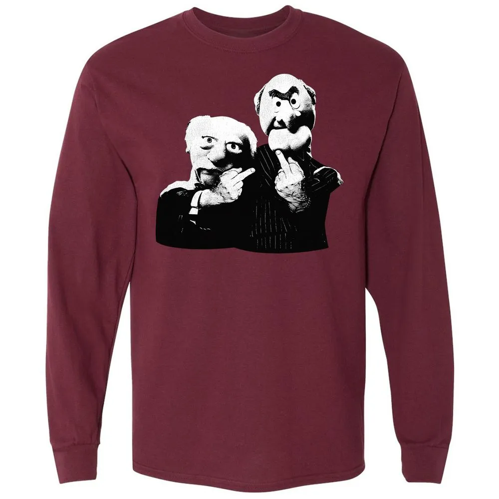 Statler and Waldorf Middle Finger - Maroon - 11