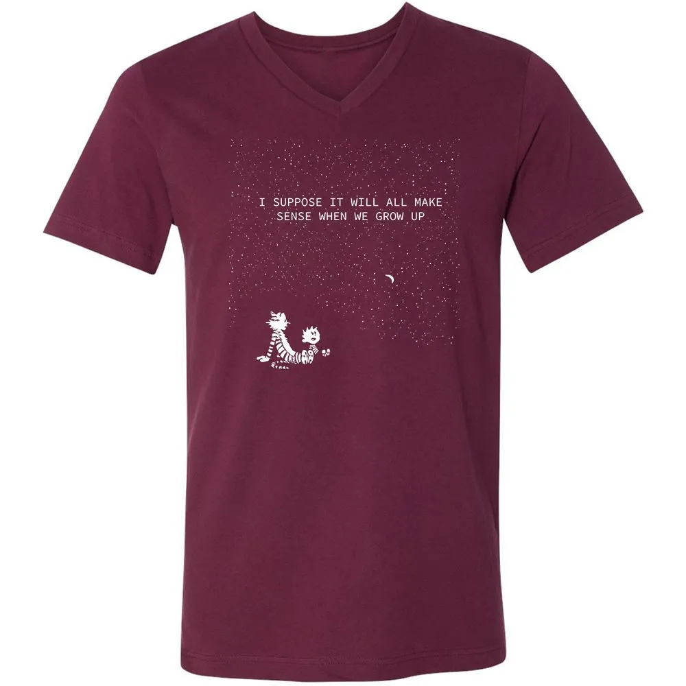 Calvin and Hobbes Stars - Maroon - 6