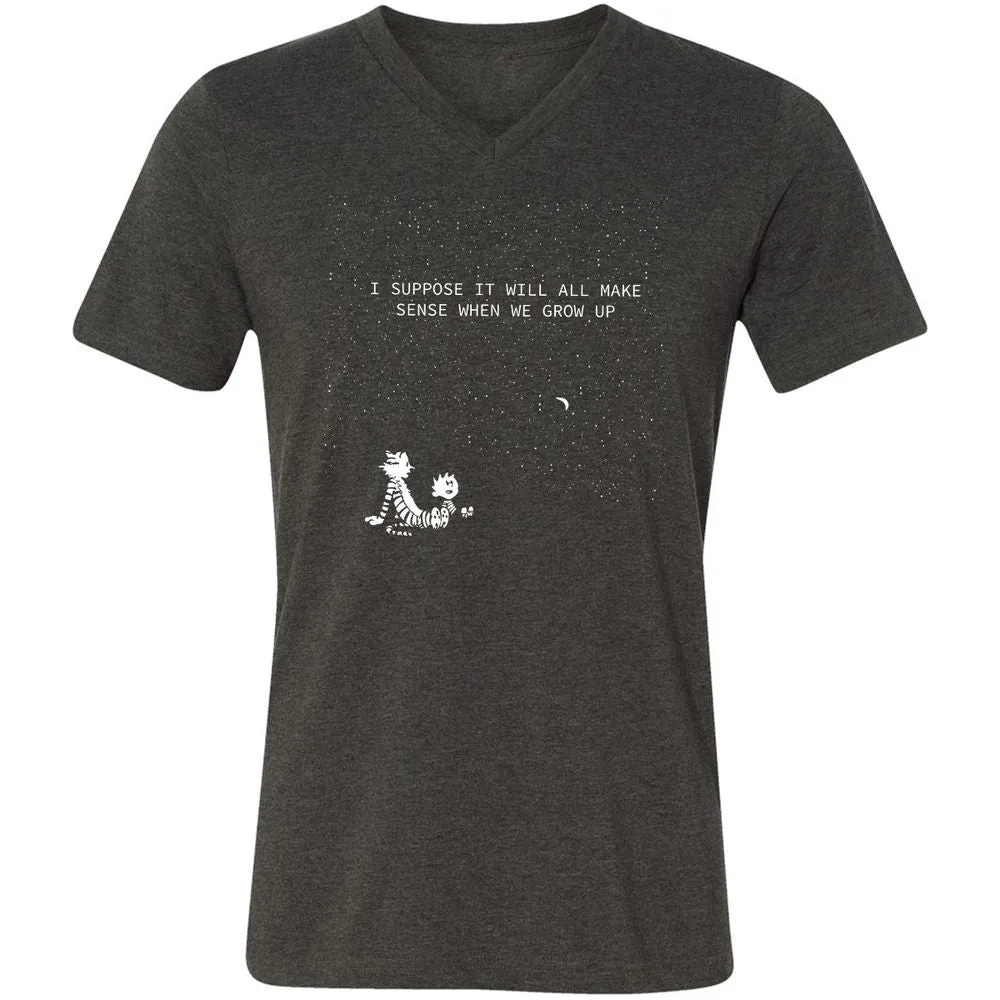 Calvin and Hobbes Stars - Dark Grey Heather - 8