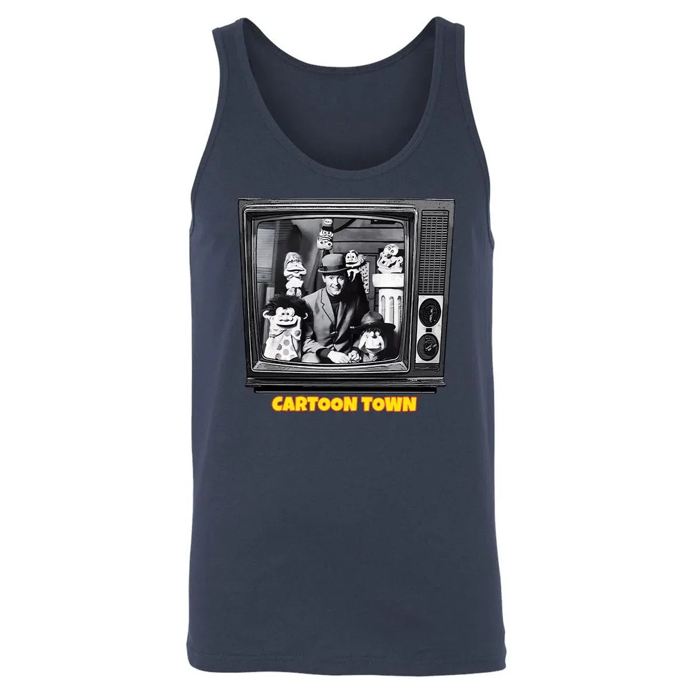 Cartoon Town - Navy - 2