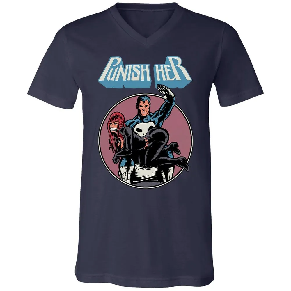 Unisex V-Neck T-Shirt - GLFDGG24 - Navy - 2