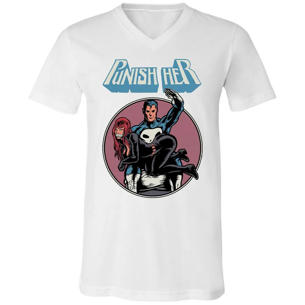 Unisex V-Neck T-Shirt - GLFDGG24 - White - 5