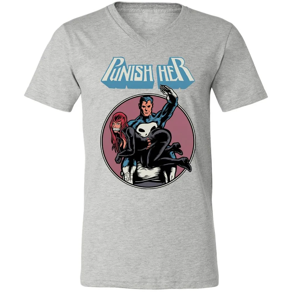 Unisex V-Neck T-Shirt - GLFDGG24 - Athletic Heather - 7