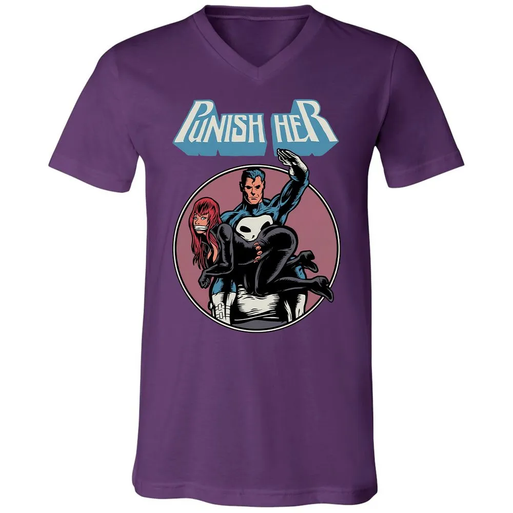 Unisex V-Neck T-Shirt - GLFDGG24 - Team Purple - 9