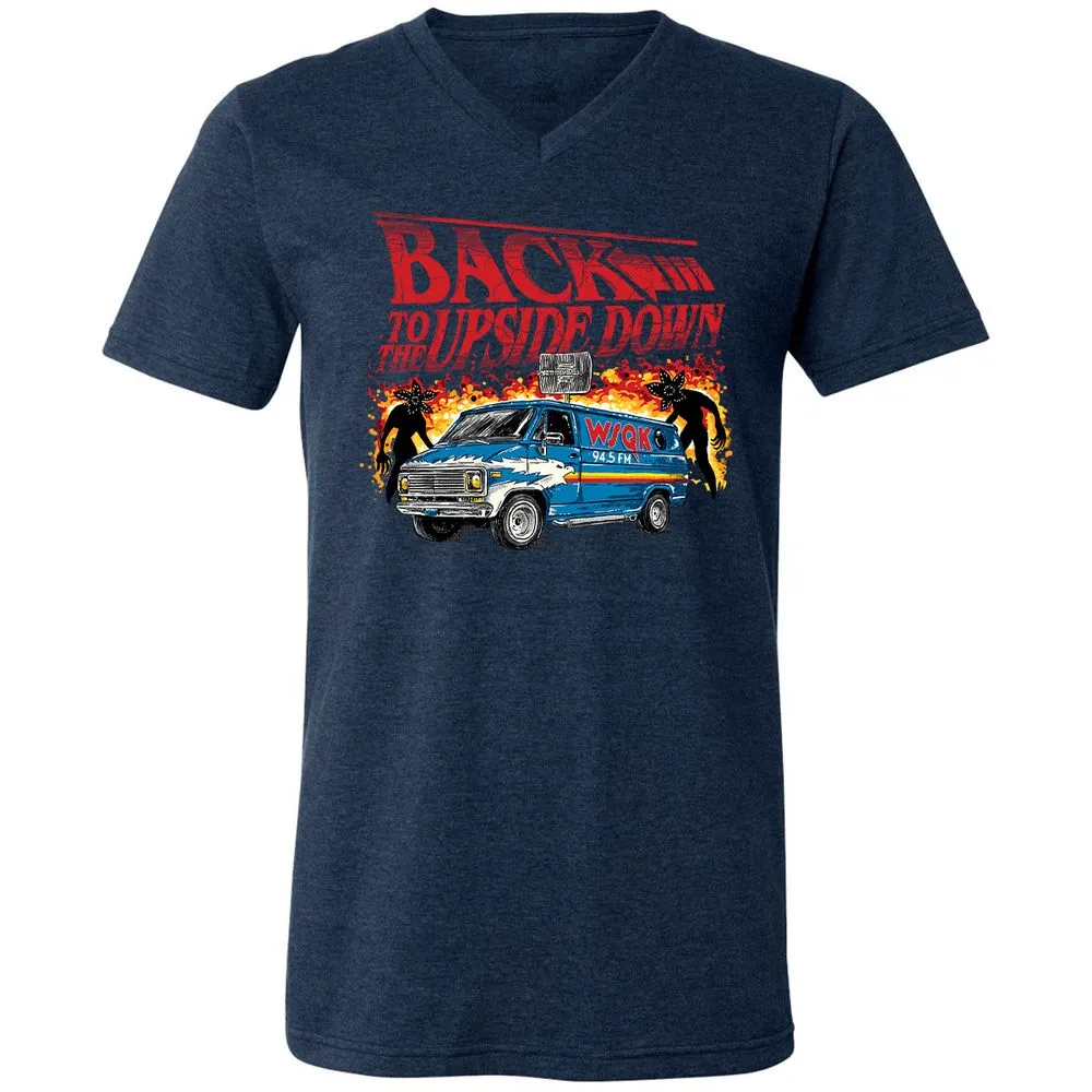 Unisex V-Neck T-Shirt - Z5DR4RDE - Heather Navy - 15
