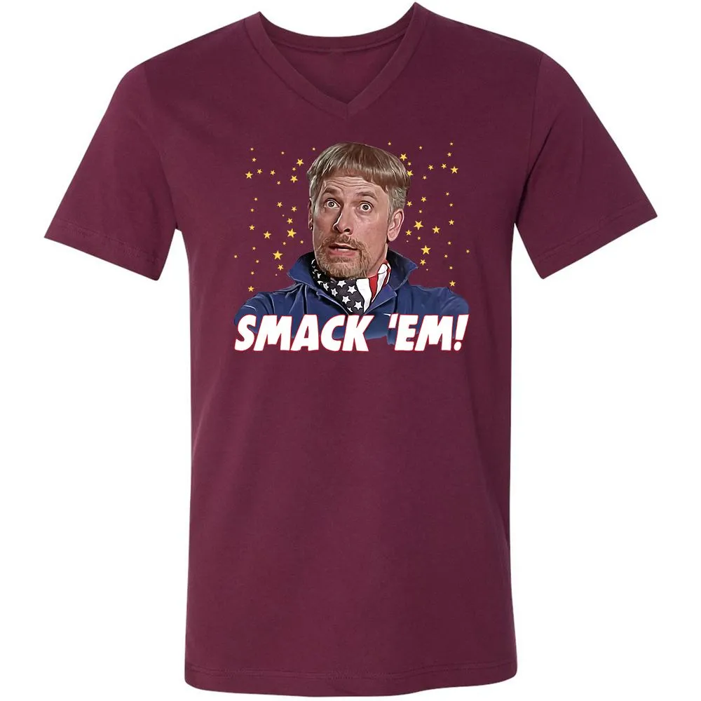 Unisex V-Neck T-Shirt - T76Z2W2Z - Maroon - 6