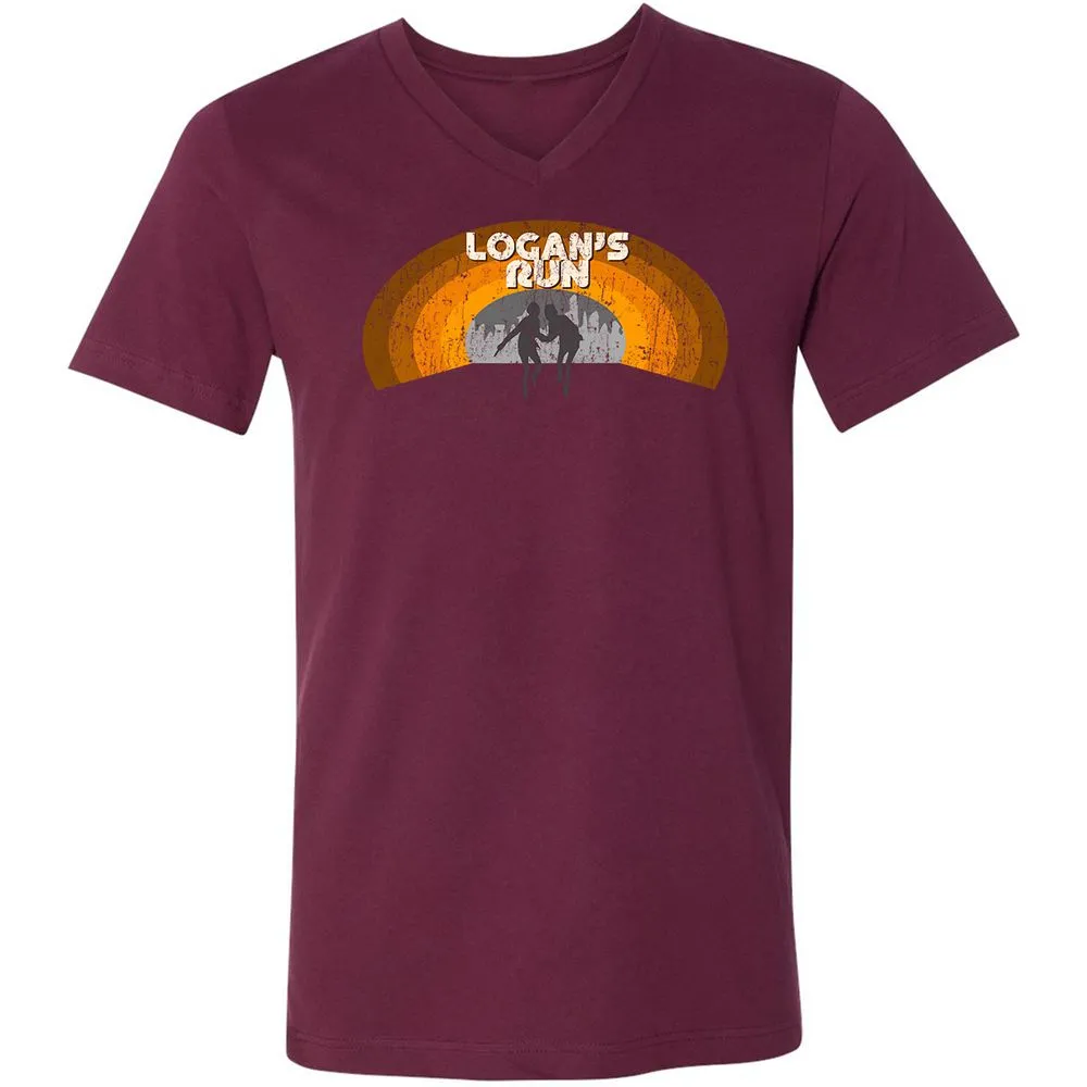 Unisex V-Neck T-Shirt - MQ82TNHB - Maroon - 6
