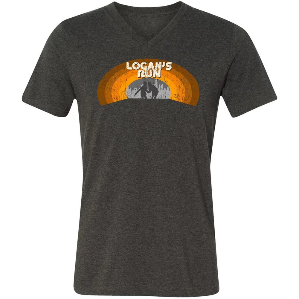 Unisex V-Neck T-Shirt - MQ82TNHB - Dark Grey Heather - 8