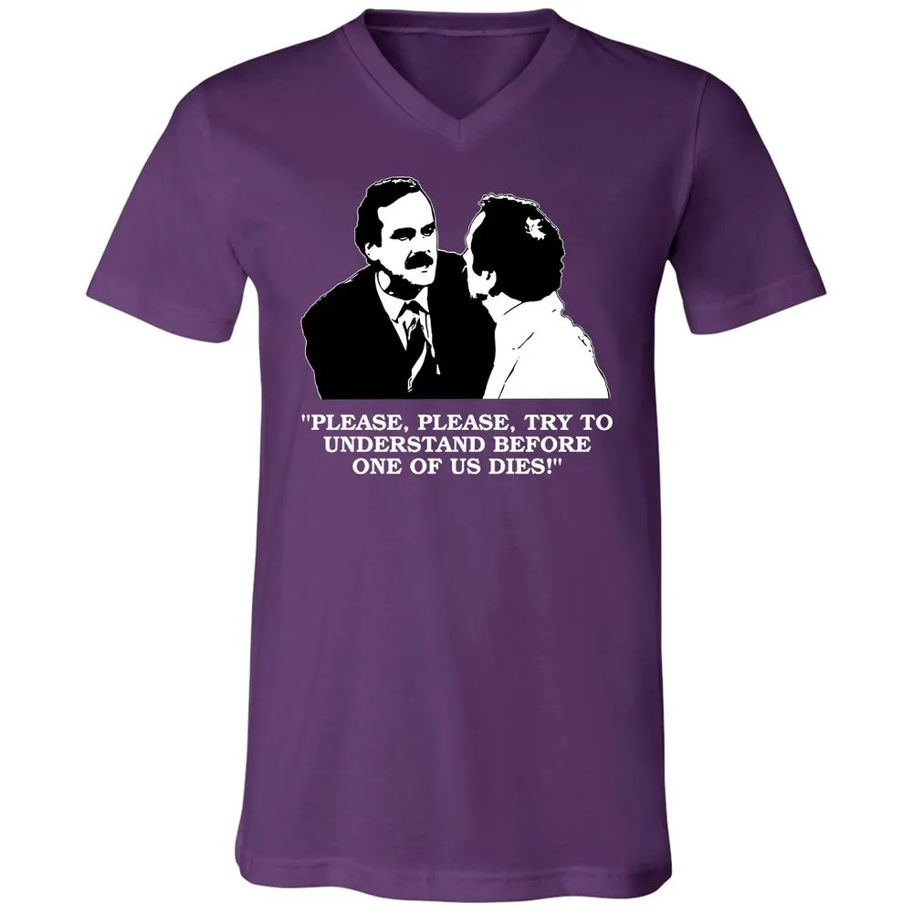 Unisex V-Neck T-Shirt - C82D5U26 - Team Purple - 9