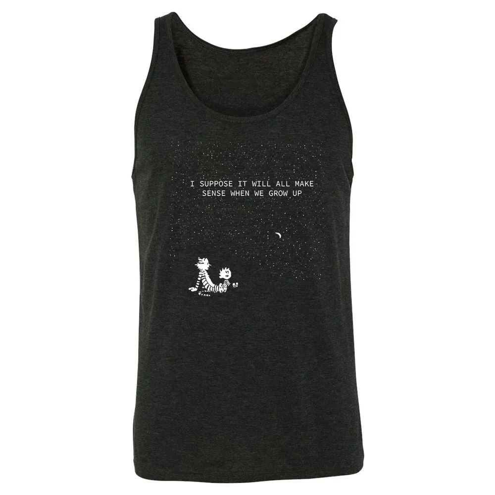 Calvin and Hobbes Stars - Charcoal Black Triblend - 5