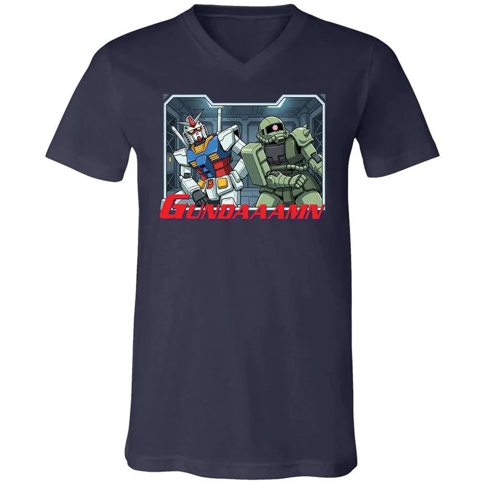 Unisex V-Neck T-Shirt - 5V8J5J1T - Navy - 2