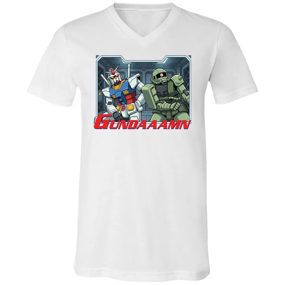 Unisex V-Neck T-Shirt - 5V8J5J1T - White - 5