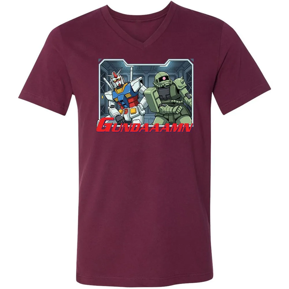 Unisex V-Neck T-Shirt - 5V8J5J1T - Maroon - 6