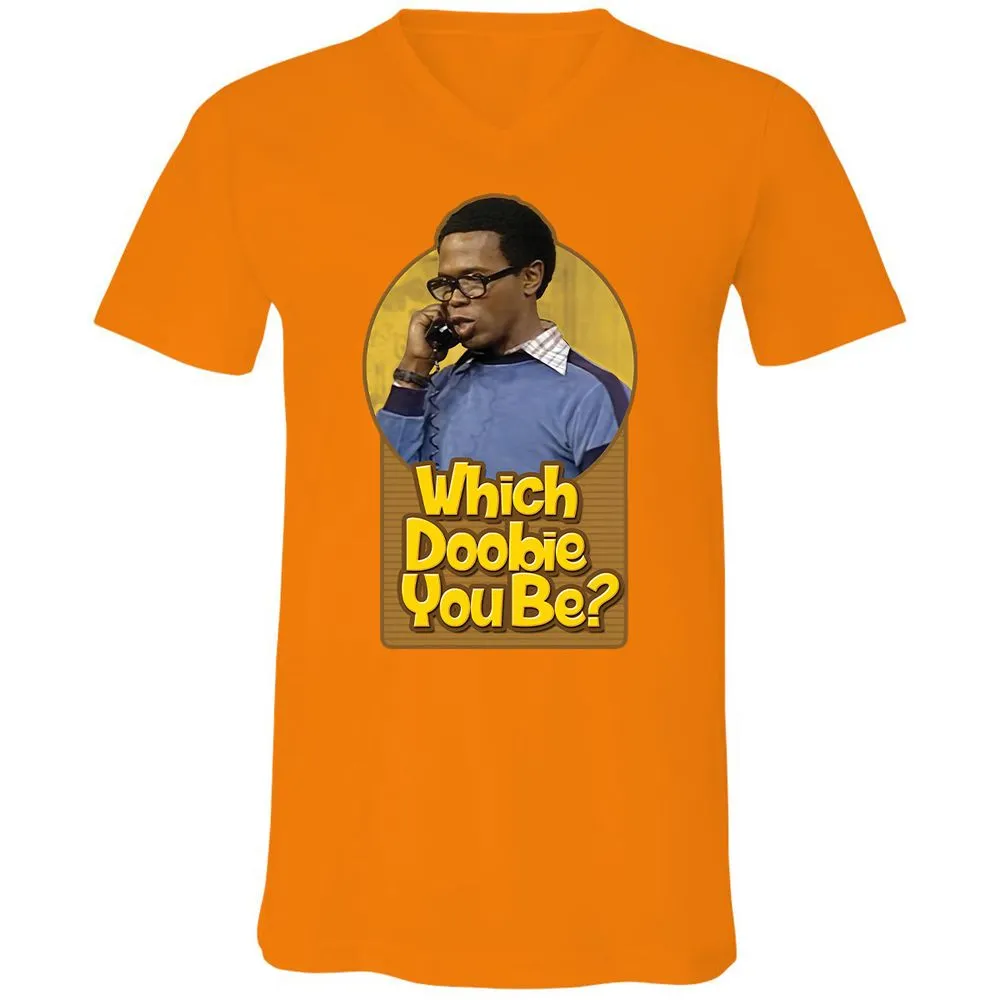 Unisex V-Neck T-Shirt - R1SPWKWQ - Orange - 11