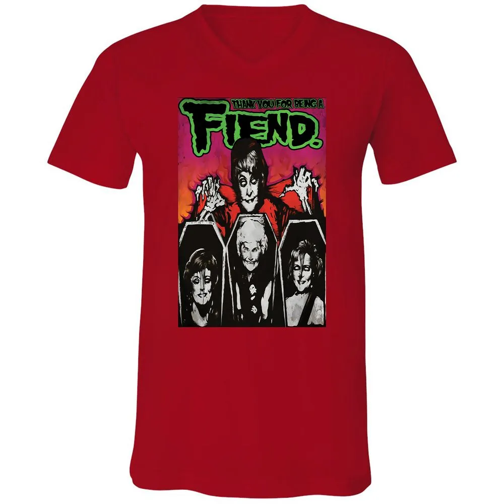 Unisex V-Neck T-Shirt - BTWZMR92 - Red - 3