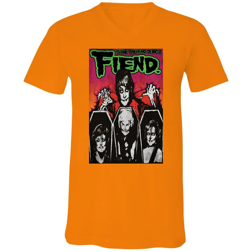 Unisex V-Neck T-Shirt - BTWZMR92 - Orange - 11