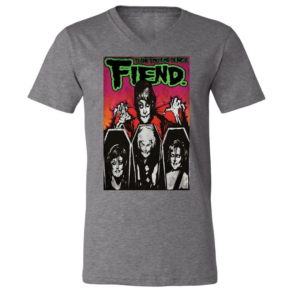 Unisex V-Neck T-Shirt - BTWZMR92 - Deep Heather - 13