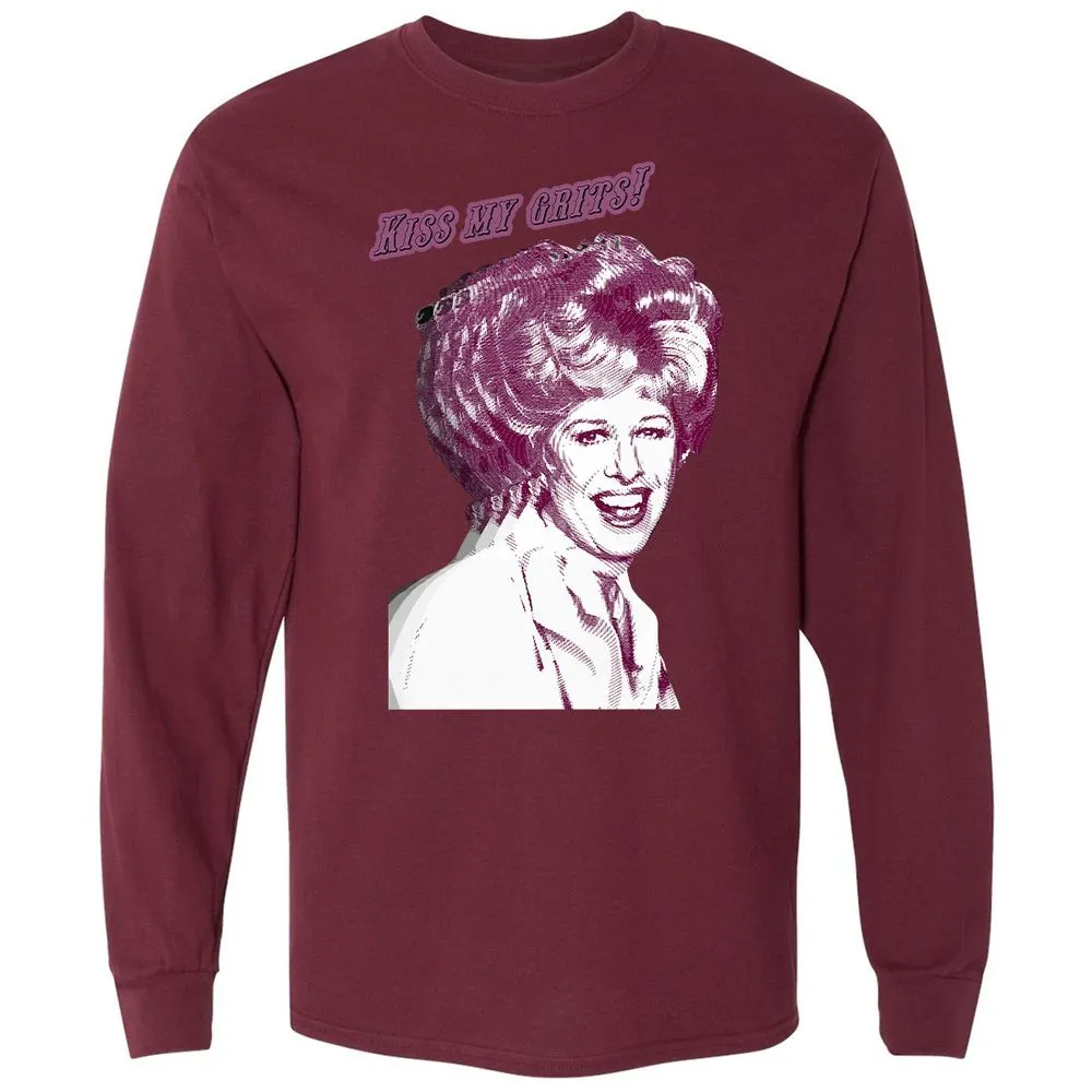 Long Sleeve T-Shirt - 84K5HDWF - Maroon - 11