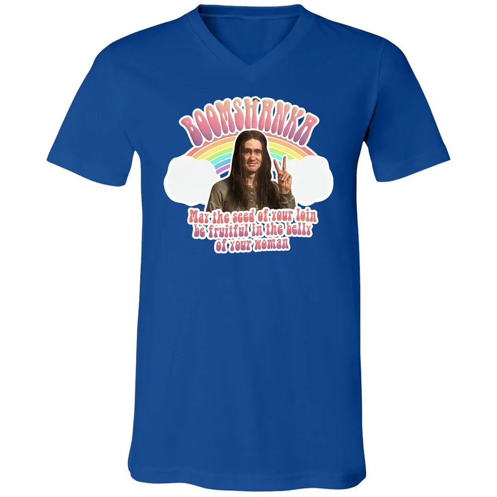 Unisex V-Neck T-Shirt - QANN7MK3 - True Royal - 4