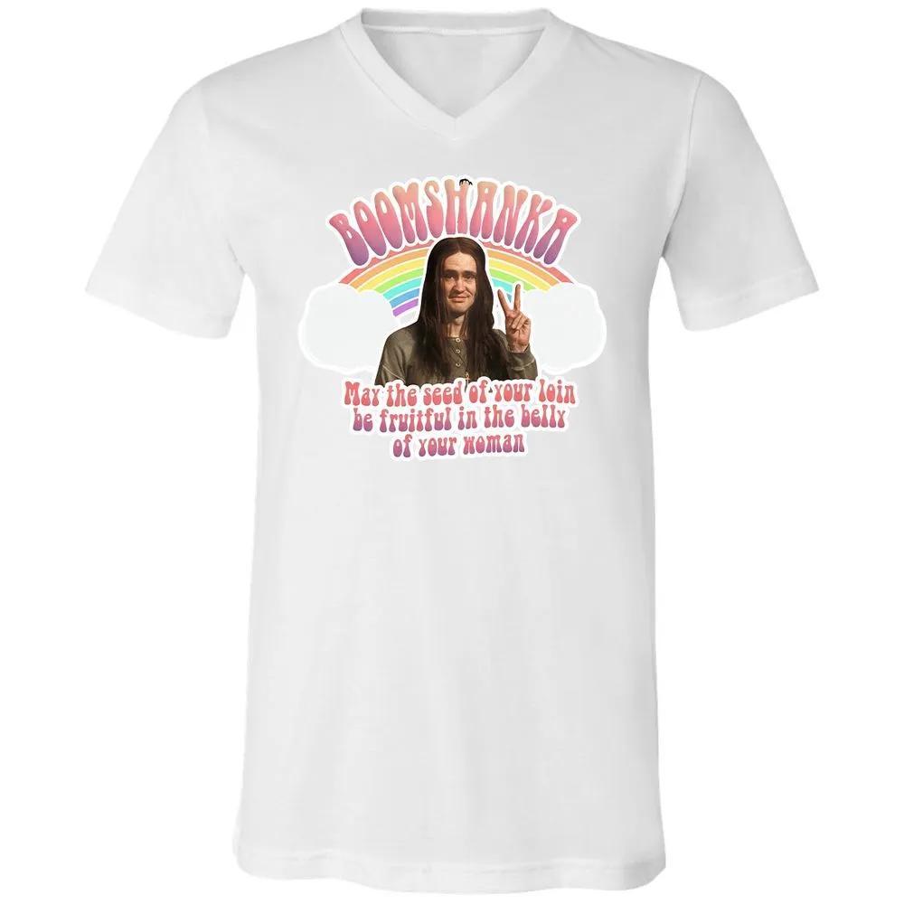 Unisex V-Neck T-Shirt - QANN7MK3 - White - 5
