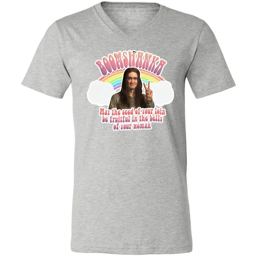 Unisex V-Neck T-Shirt - QANN7MK3 - Athletic Heather - 7