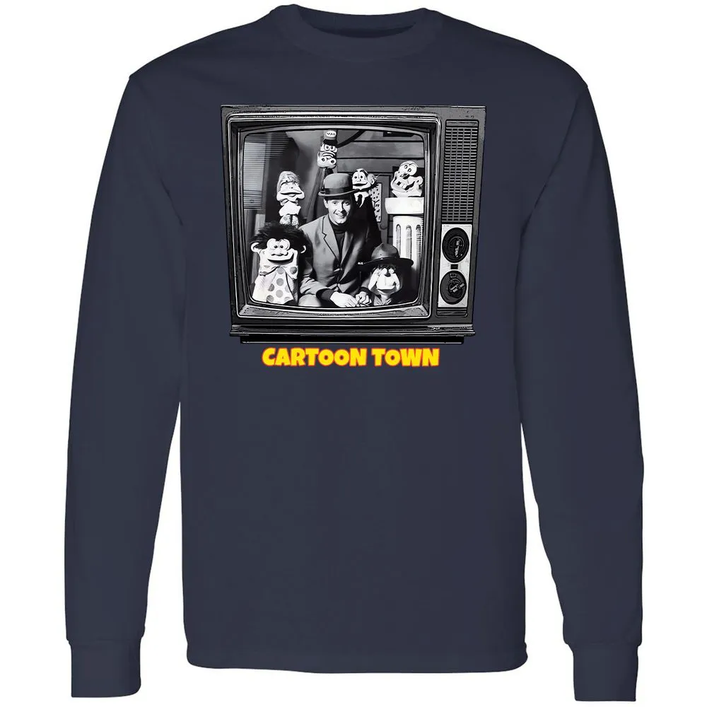 Cartoon Town - Navy - 2