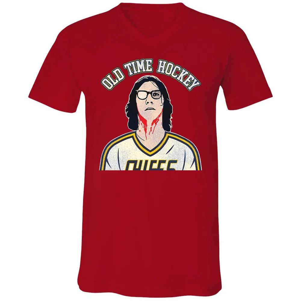 Unisex V-Neck T-Shirt - Y2W9GMUV - Red - 3
