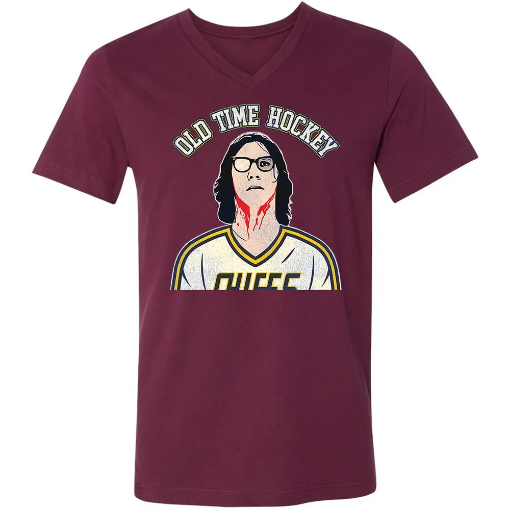 Unisex V-Neck T-Shirt - Y2W9GMUV - Maroon - 6