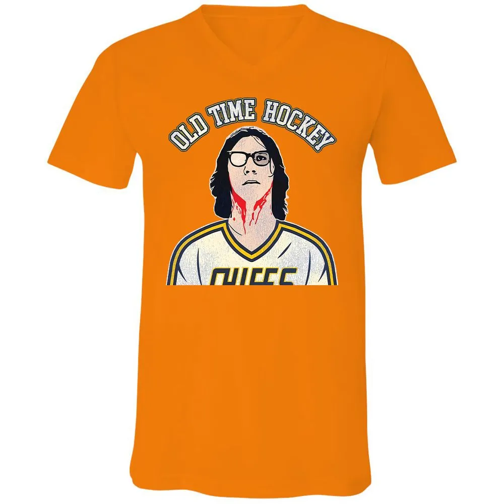 Unisex V-Neck T-Shirt - Y2W9GMUV - Orange - 11