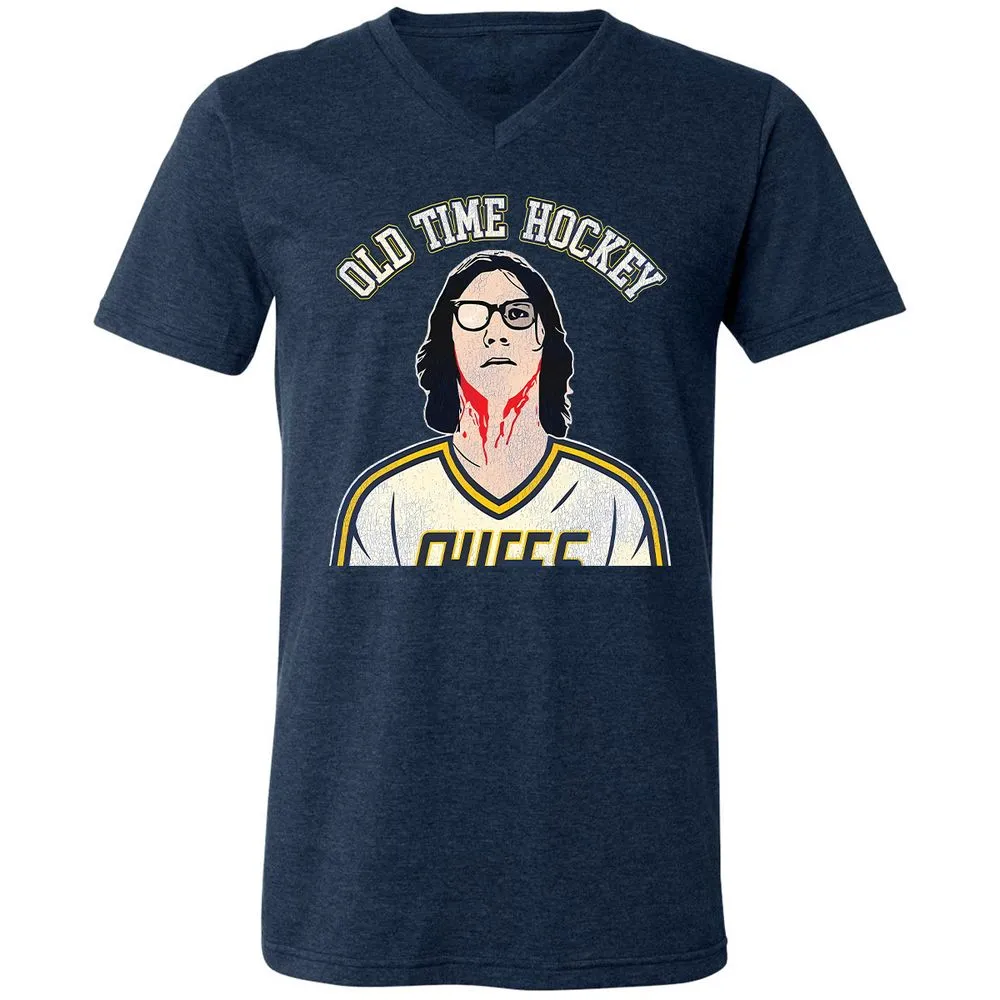 Unisex V-Neck T-Shirt - Y2W9GMUV - Heather Navy - 15
