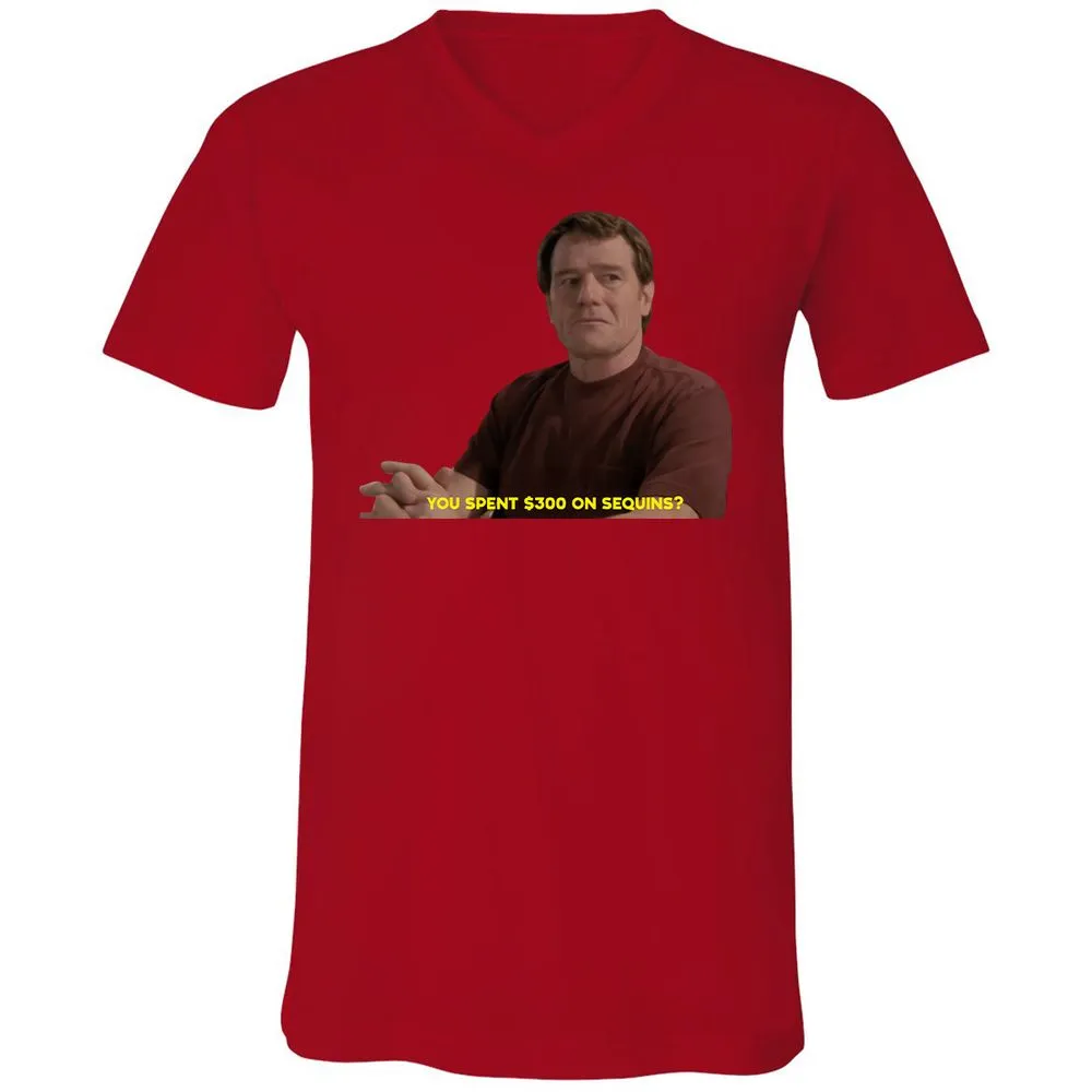 Unisex V-Neck T-Shirt - F7PXKVCJ - Red - 3