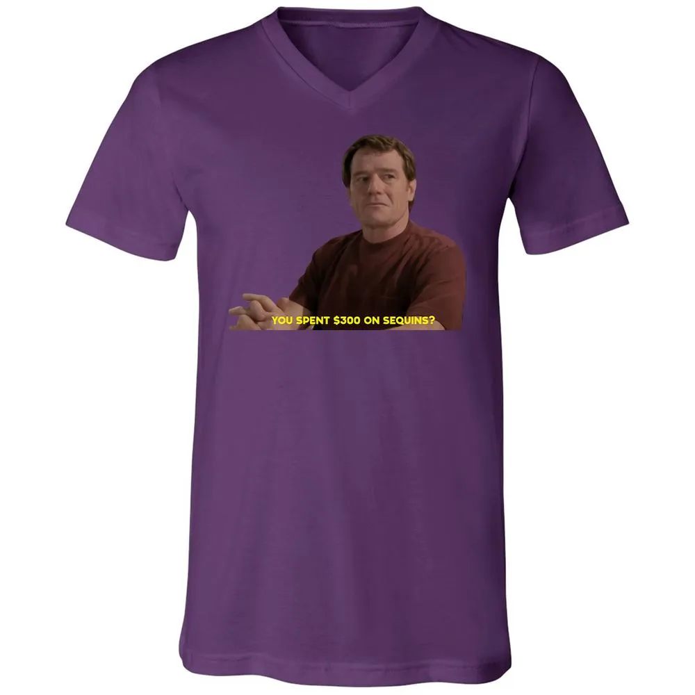 Unisex V-Neck T-Shirt - F7PXKVCJ - Team Purple - 9