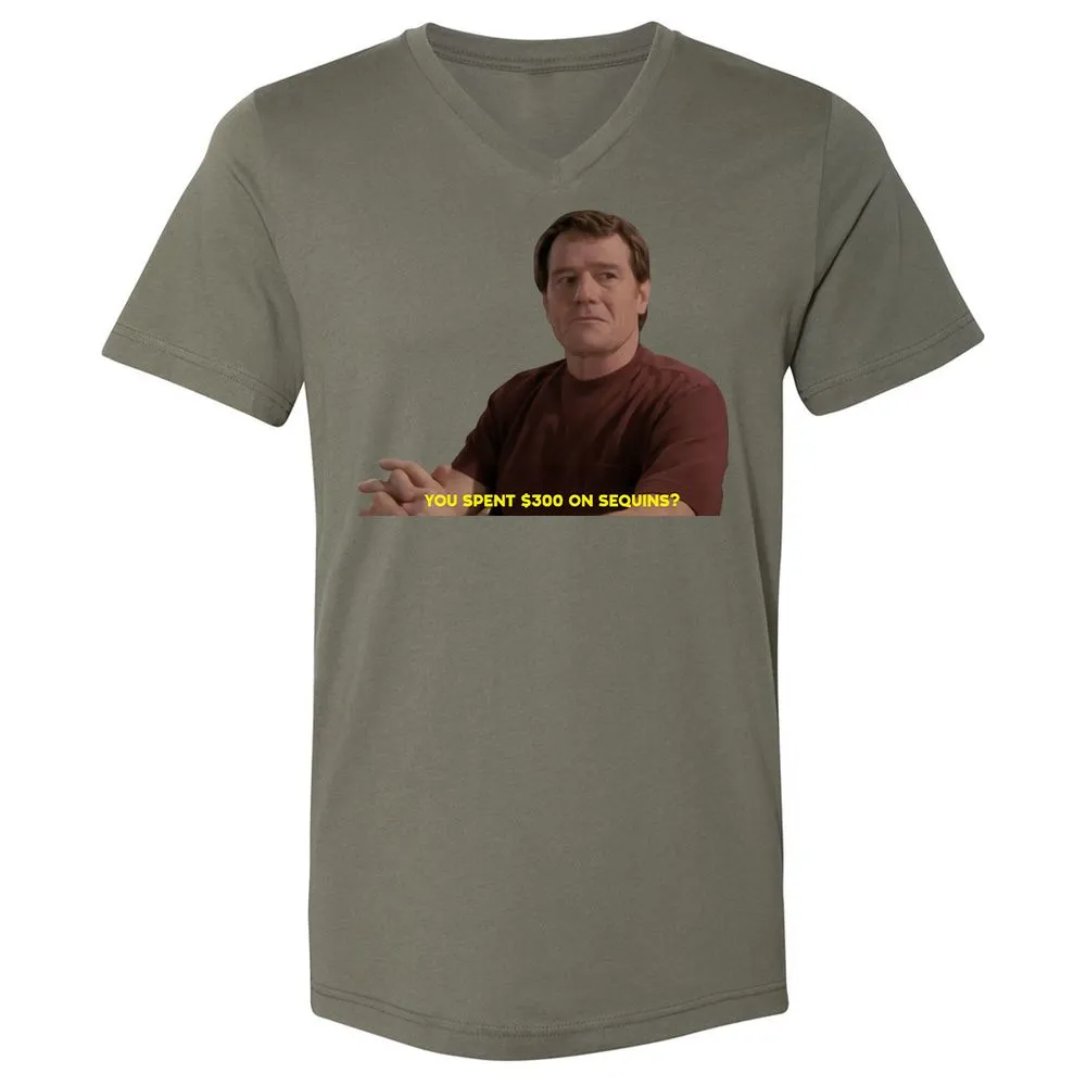 Unisex V-Neck T-Shirt - F7PXKVCJ - Military Green - 10