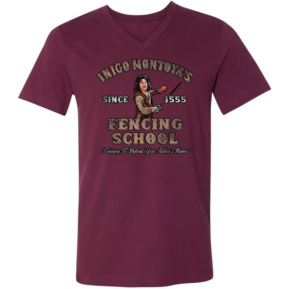 Unisex V-Neck T-Shirt - QYSCE93S - Maroon - 6