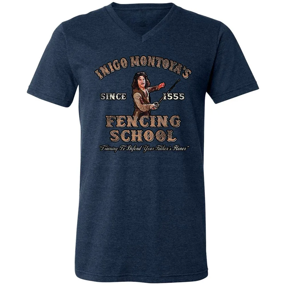 Unisex V-Neck T-Shirt - QYSCE93S - Heather Navy - 15