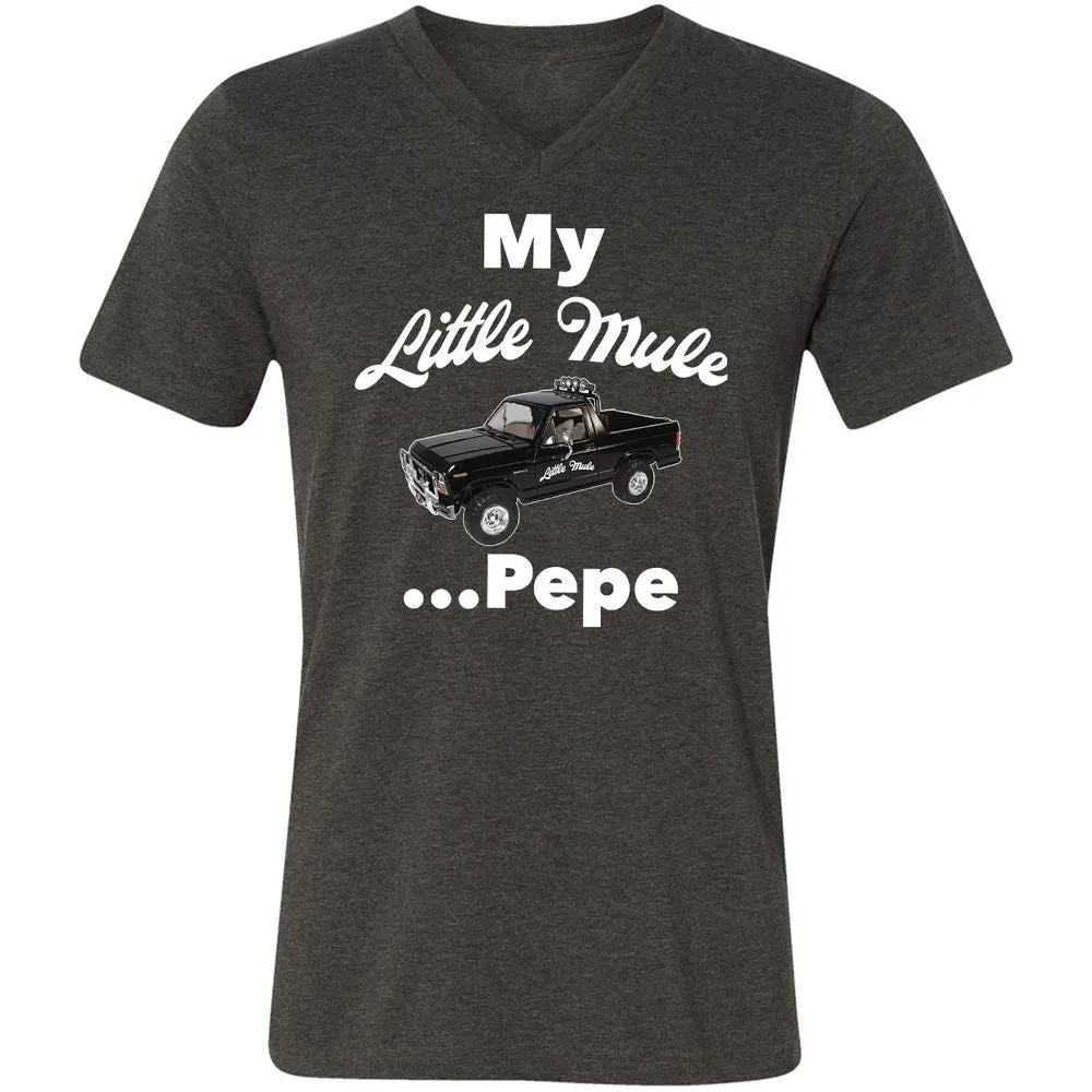 Unisex V-Neck T-Shirt - Q659RRPE - Dark Grey Heather - 8