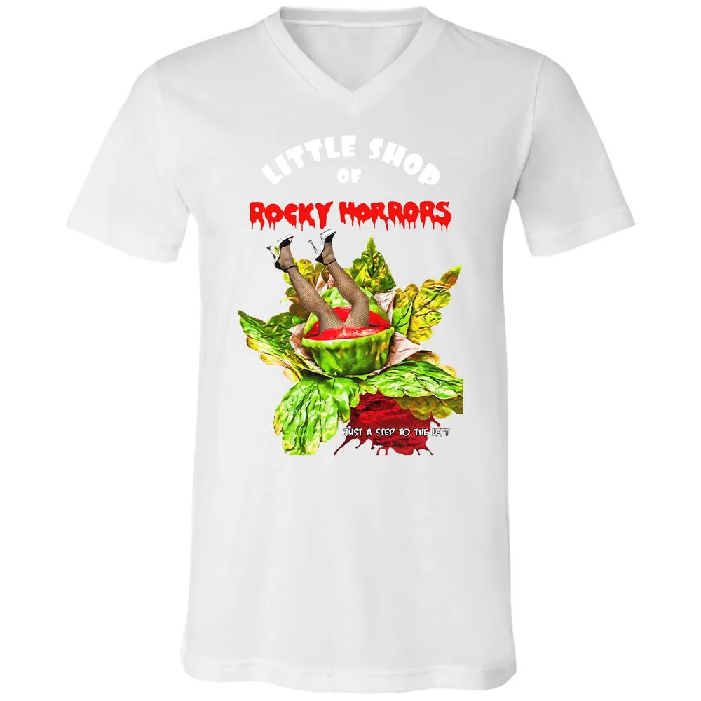 Unisex V-Neck T-Shirt - Black - White - 5