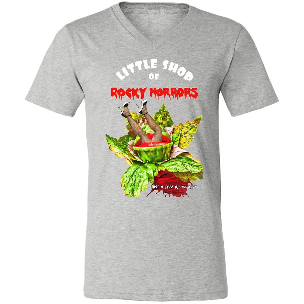 Unisex V-Neck T-Shirt - Black - Athletic Heather - 7