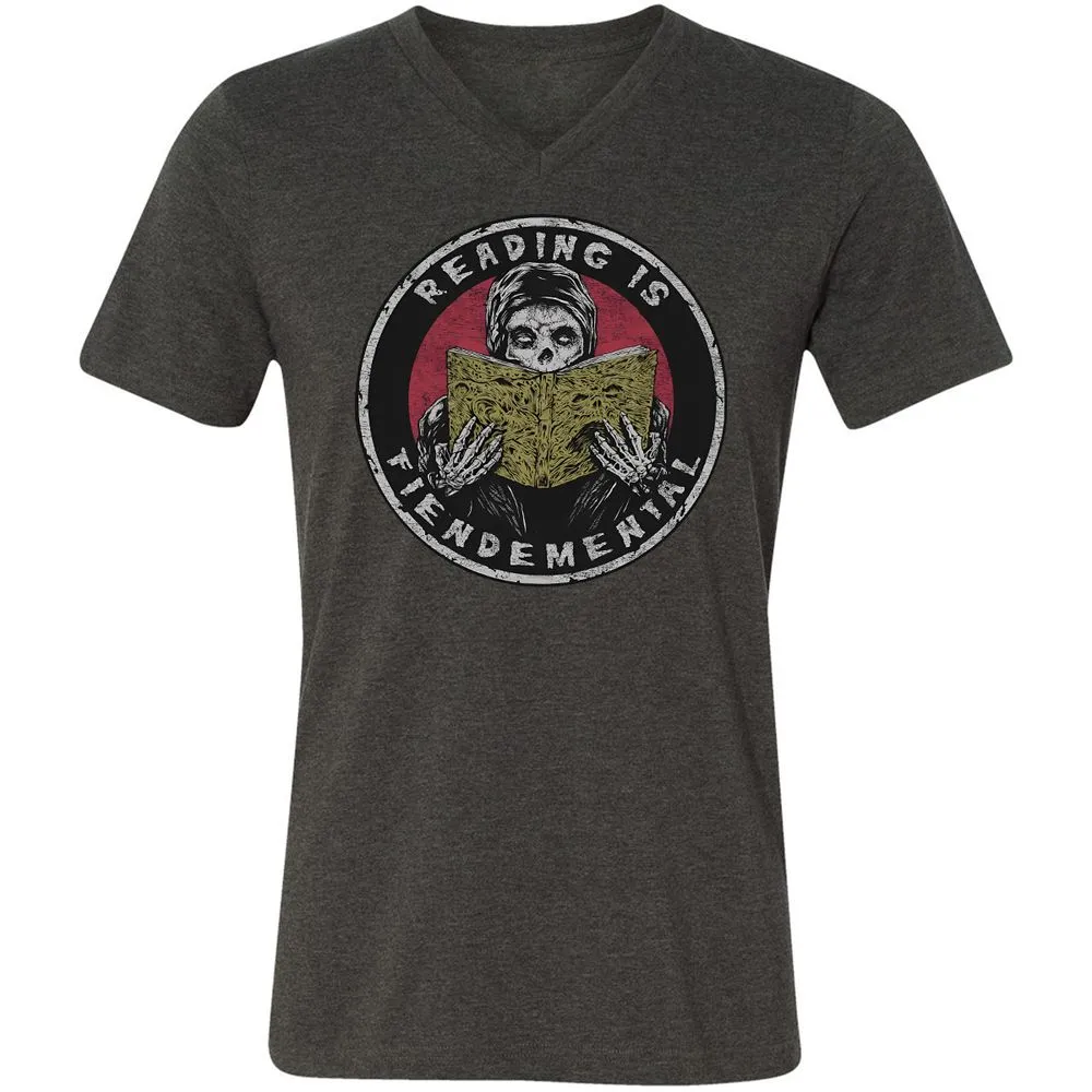Reading Is Fiendemental - Dark Grey Heather - 8