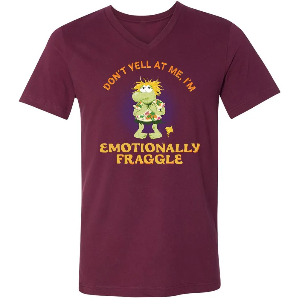 Unisex V-Neck T-Shirt - 9KJTH1J9 - Maroon - 6