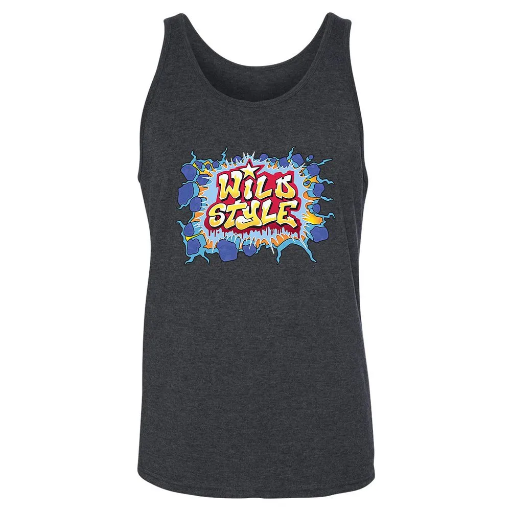 Unisex Jersey Tank - Black - Dark Grey Heather - 6
