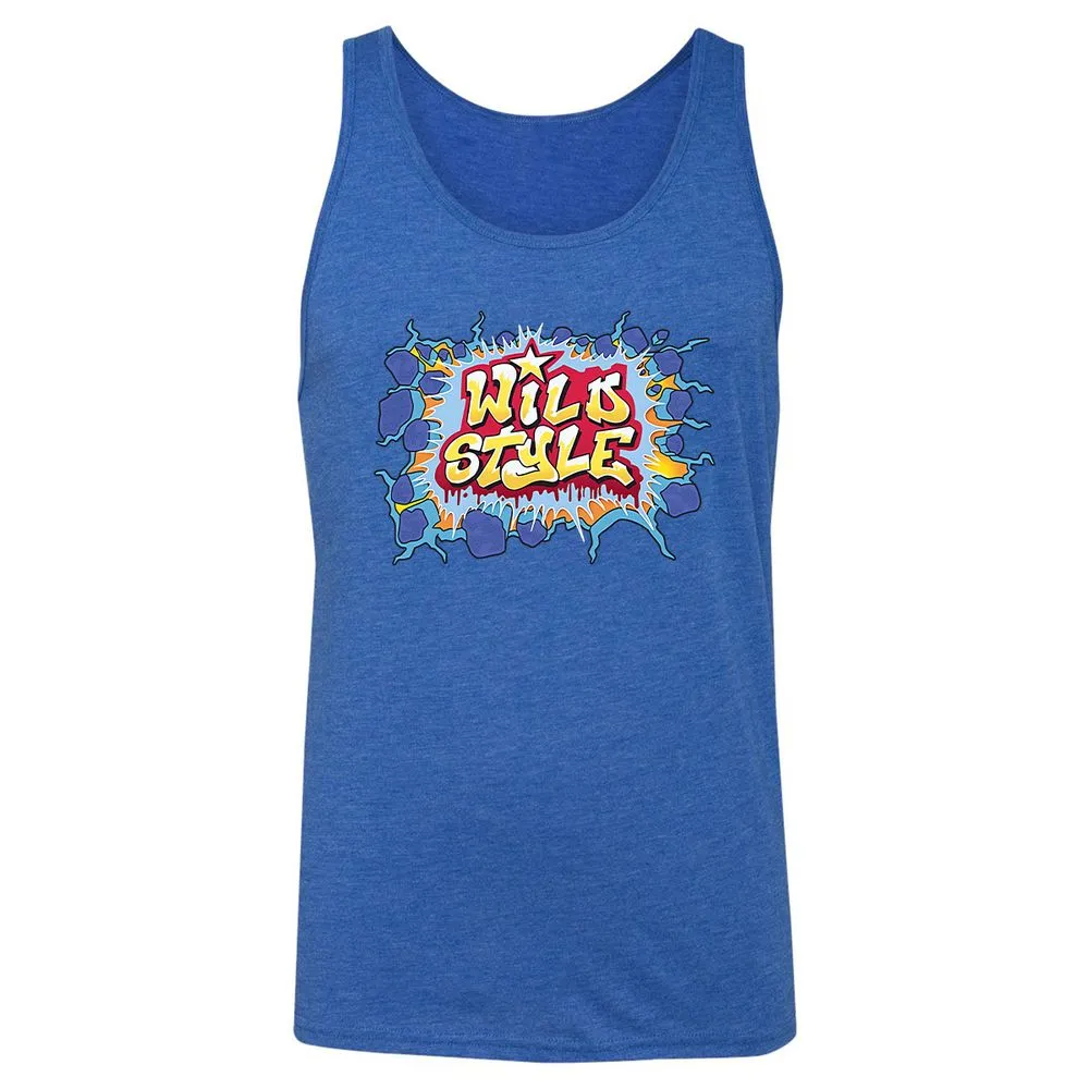 Unisex Jersey Tank - Black - True Royal Triblend - 12