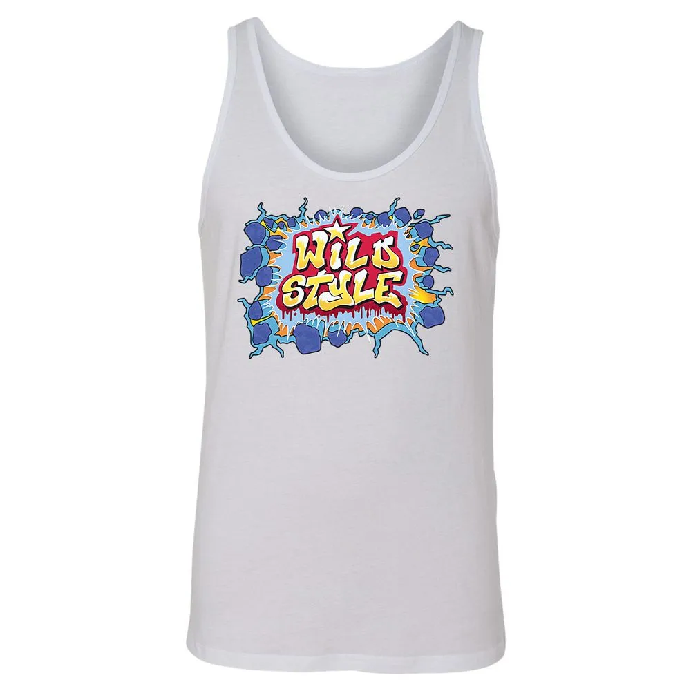 Unisex Jersey Tank - Black - White - 14