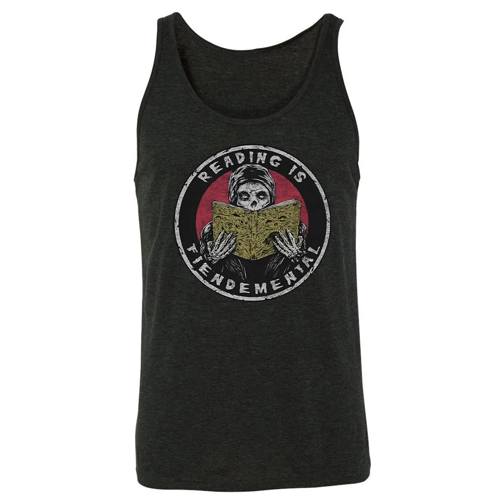 Reading Is Fiendemental - Charcoal Black Triblend - 5
