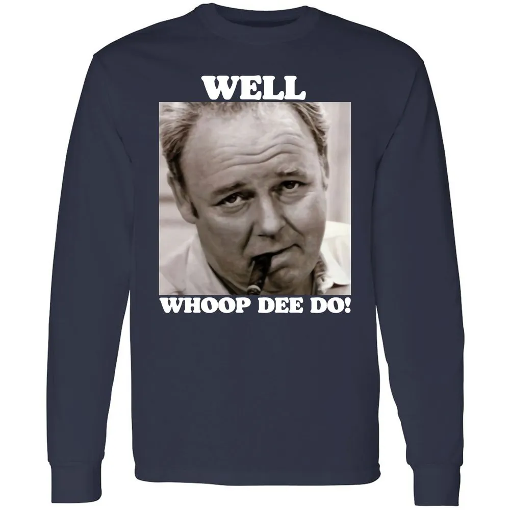 Funny 70s Tv Quote Whoop Dee Do - Navy - 2