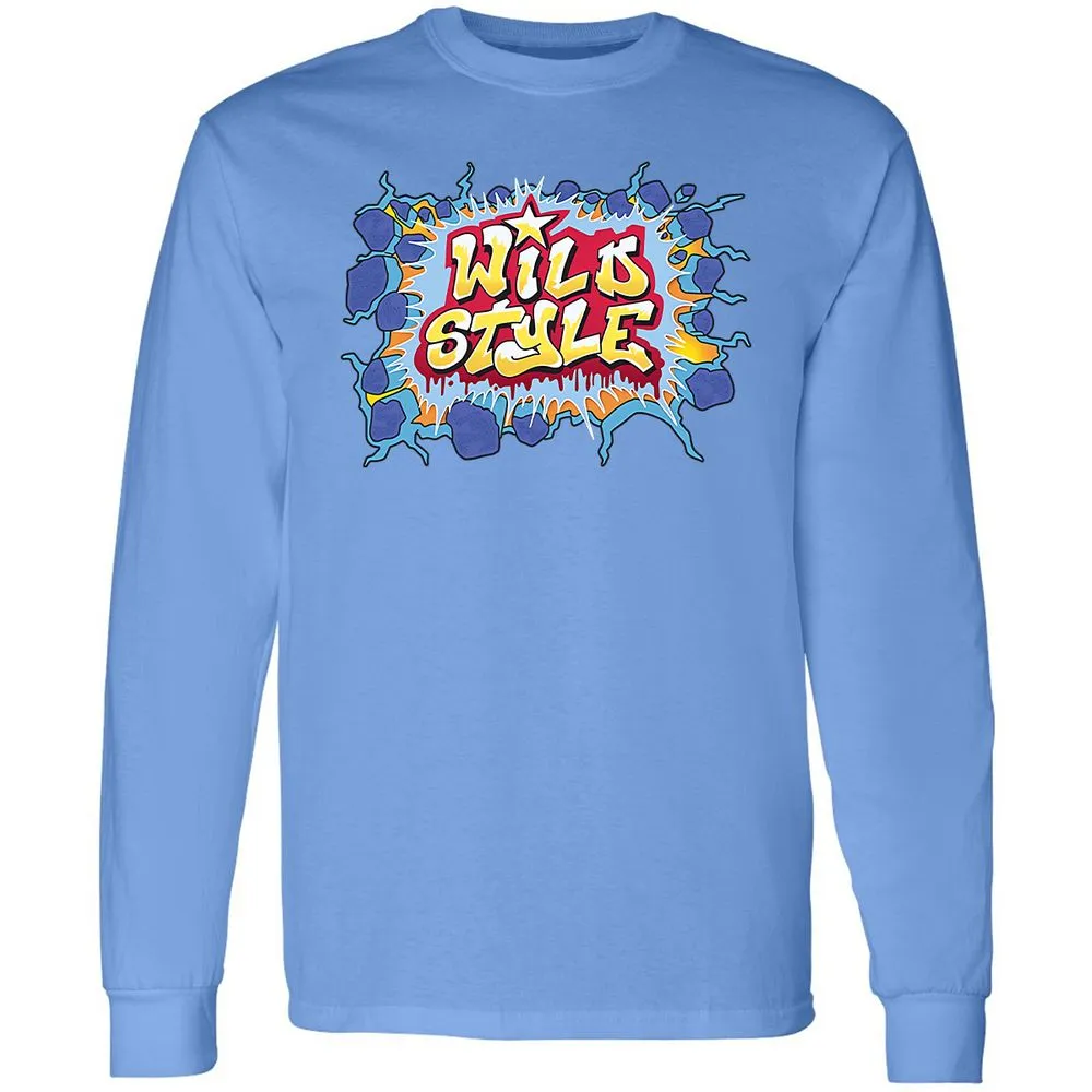 Long Sleeve T-Shirt - Black - Carolina Blue - 12