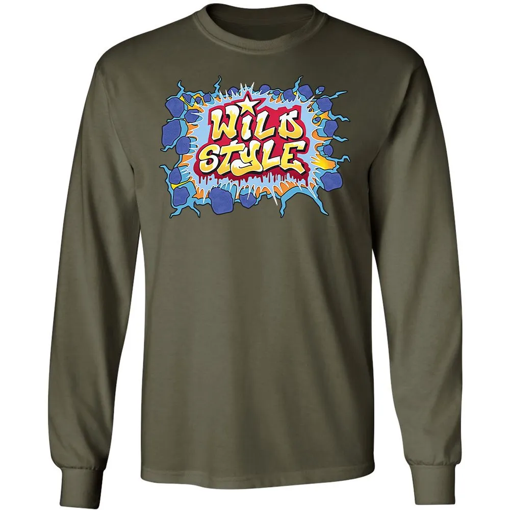 Long Sleeve T-Shirt - Black - Military Green - 16
